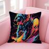 Retro Style Trendy Artistic Dog Pattern Cushion Cover Linen Pillowcase Cover Soft Decor for Sofa Home Room