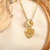 Heart-Shaped Cat Paw Pendant Necklace with Smooth Finish