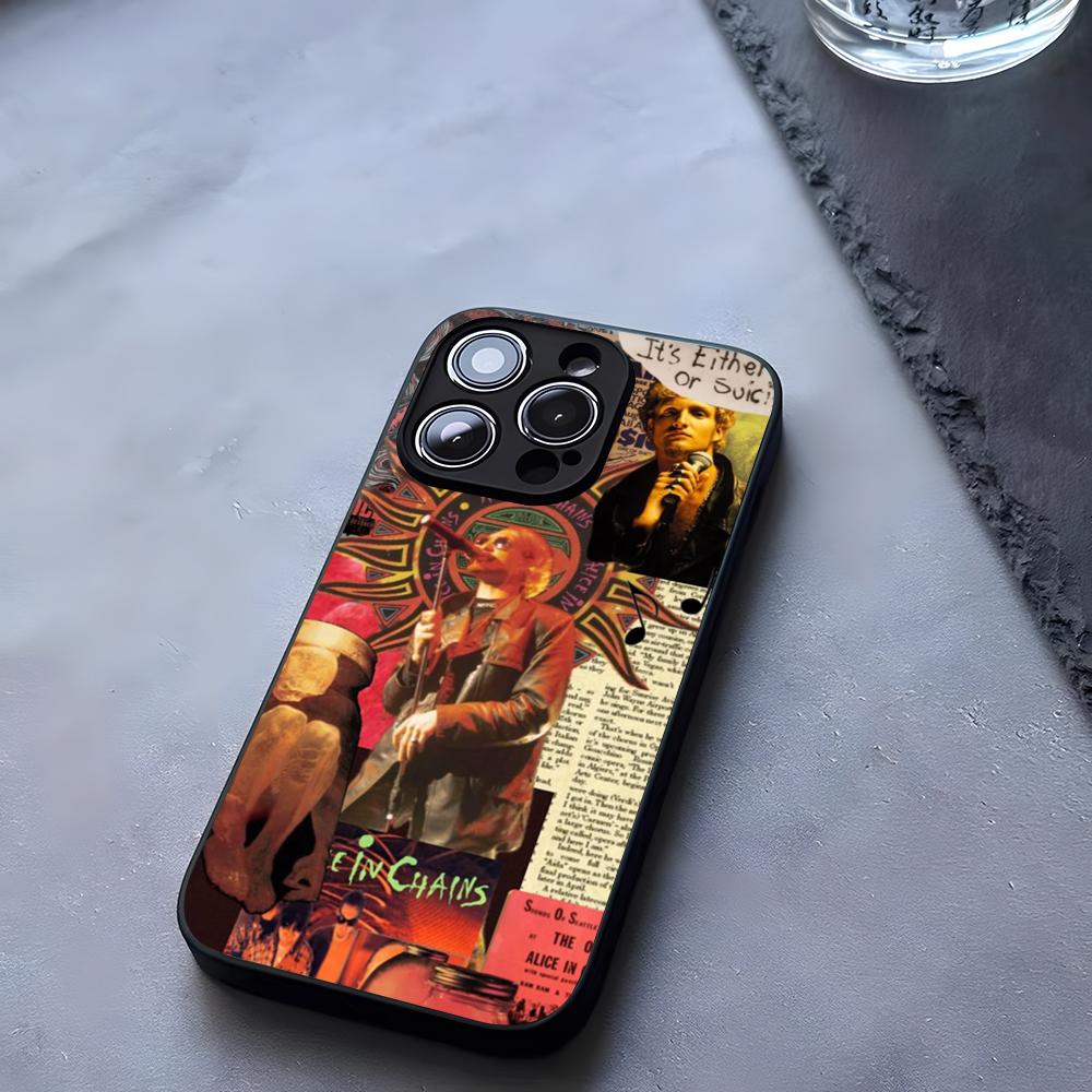 

Band Alice In Chains Music Phone Case Tempered Glass For IPhone 13 14 17 16 12 15 11 Pro XS Max Plus Mini X XR SE2020 Coque iPhone 12 Pro Max