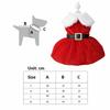 Christmas Pet Dresses Holiday Party Gifts Costume Santa Kitten Red Princess Skirt for Small Dogs Cats Sphynx Chihuahua Outfits