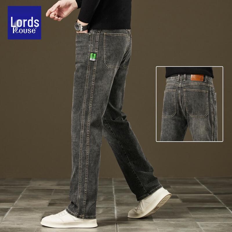 LUOZI Men s Summer Loose Straight Cool-Sense Jeans 40