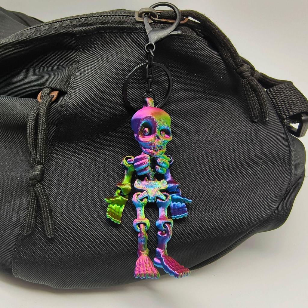 Fully Articulated 3D Skeleton Keychain