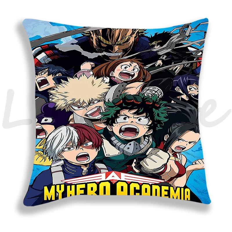My Hero Academia Kissenbezug Cartoon Zierkissenbezug Coole Kissenbezüge Sofa Anime Kissenbezug Deku Bakugou Dekor Kissenbezug