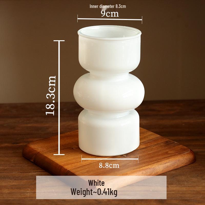 Mid-Century Light Luxury Glass Vase for Hydroponic Floral Arrangements