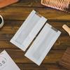 100pcs kraft bakery paper bags with gusset and window for bagels toast bread  sandwich packaging with stickers