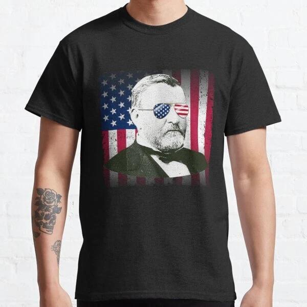 Ulysses S Grant USA Flag Patriotic American Flag Classic T-Shirt S-3XL 4XL