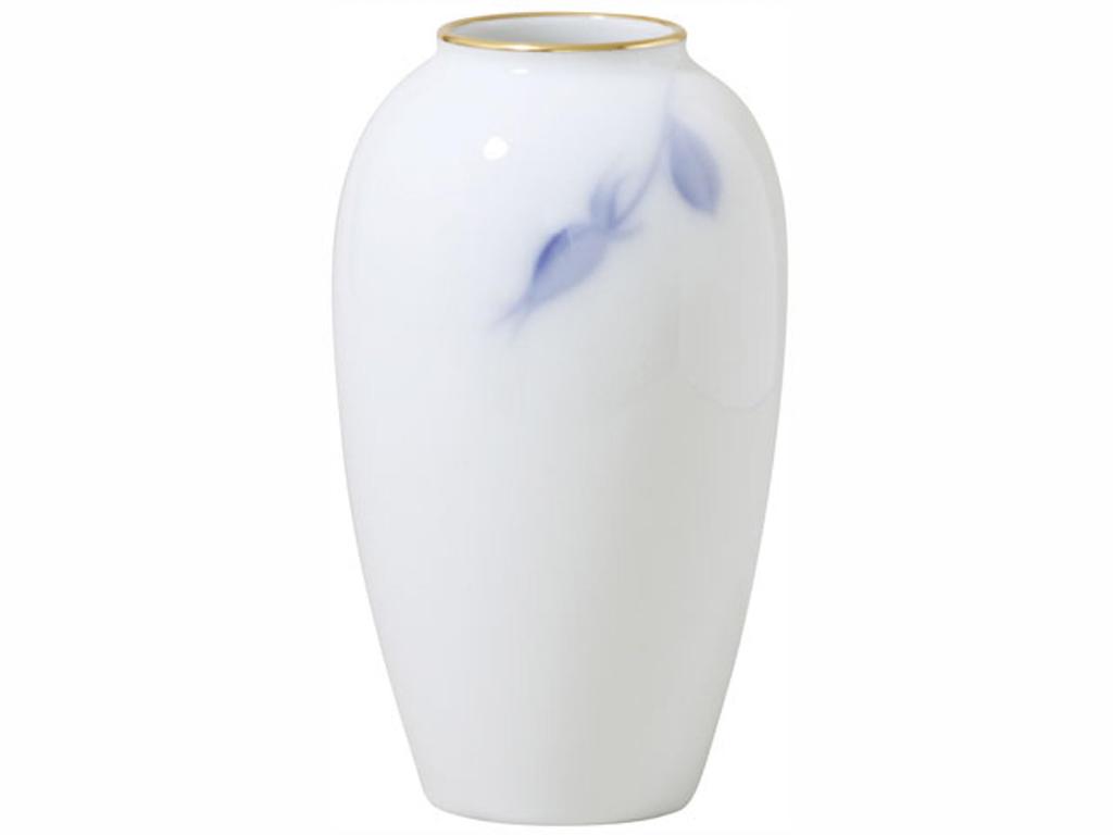 Okura Pottery Blue Rose 15cm Vase, Made In Japan, 1A/8211