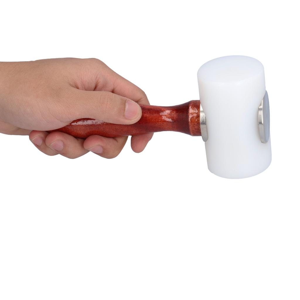 Leather Carving Hammer NonSlip and Durable Wood Handle Nylon Hammer for Stamping Sew Leather