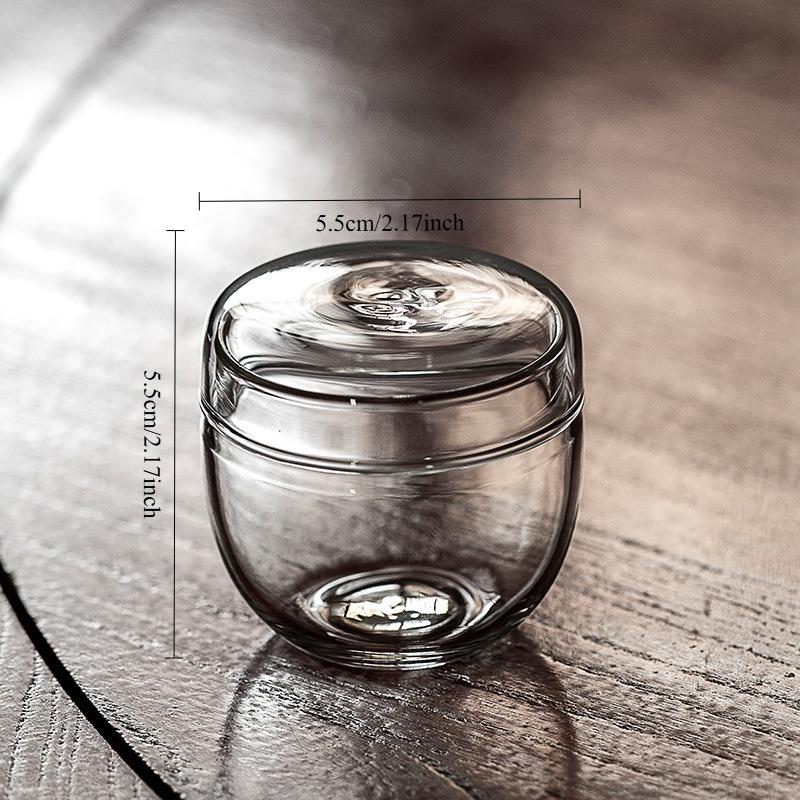 

Japanese Style Small Portable Creative Glass Tea Storage Canister Airtight Home Use Fresh Tea Container