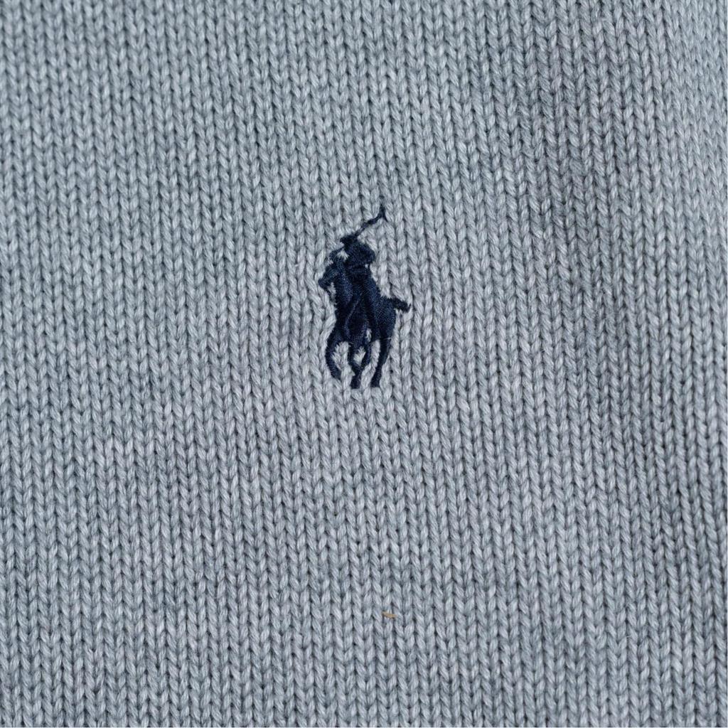 Polo Ralph Lauren Solid Color Small Pony Embroidered High Neck Long Sleeve Knit Sweater Men Sweater Gray 710857915-010