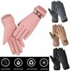 Thermal Soft Leather Trendy Full Finger Gloves Touch Screen Mittens Winter Gloves Women Gloves
