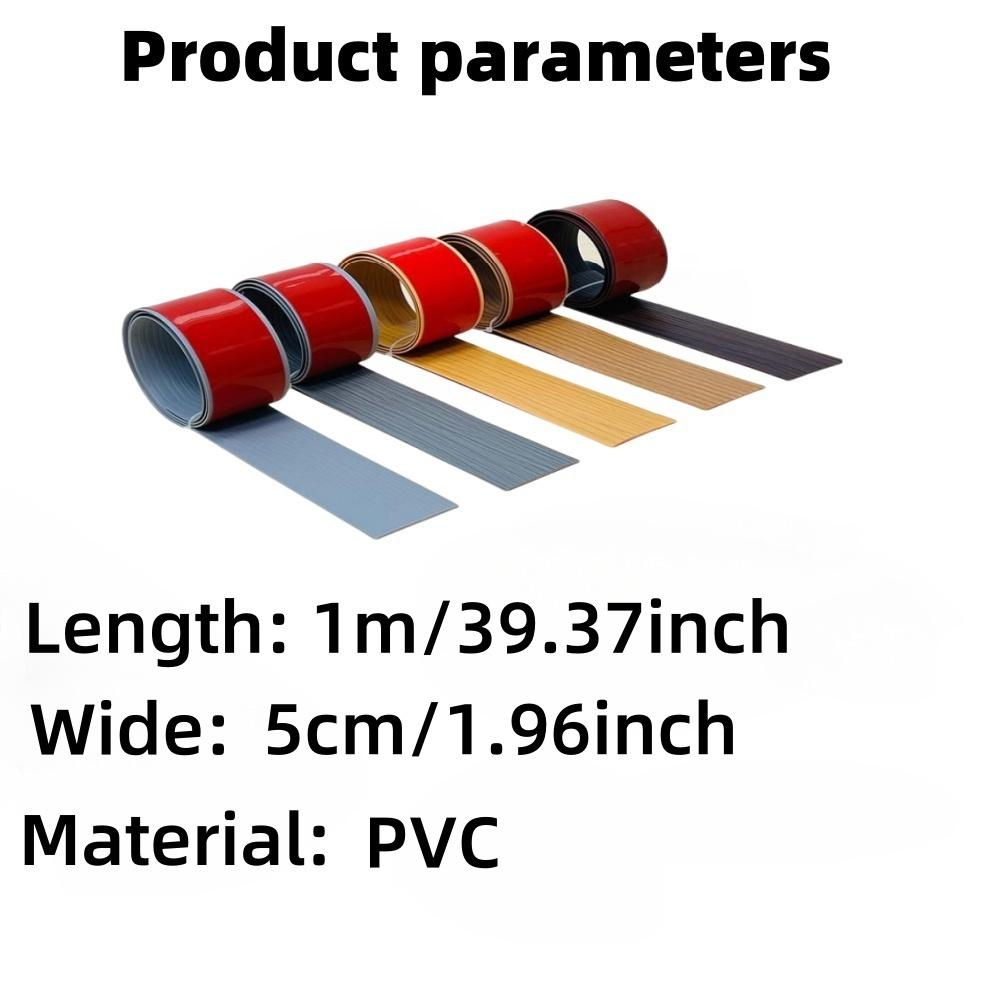 1PC 1M/2M PVC Wood Floor Transition Strip Edge Closing Strip Self-adhesive Seam Strip Flat Buckle Dge Pressing Threshold Strip