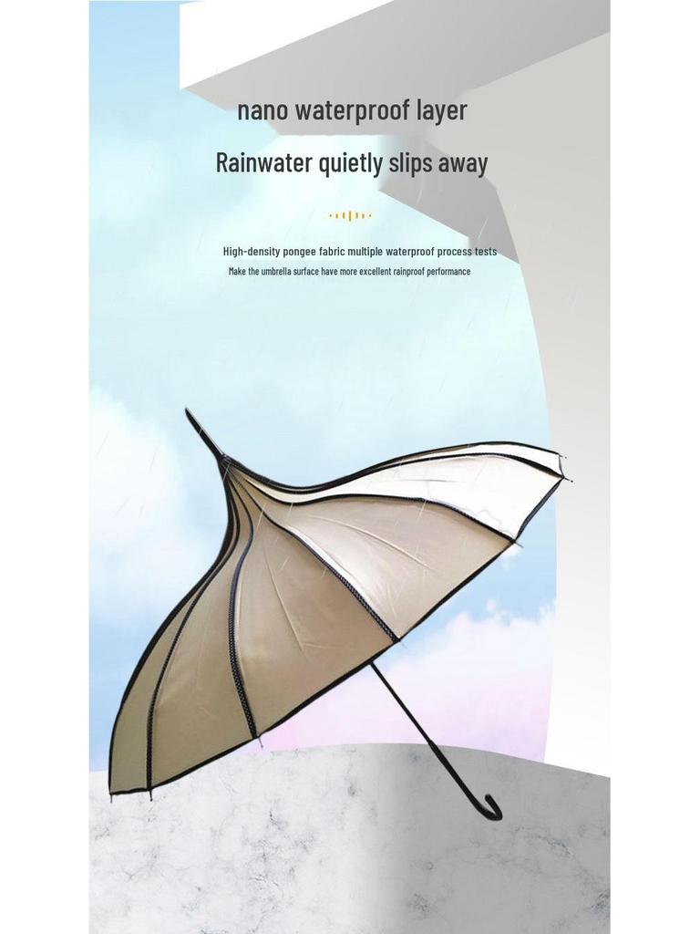 Baota 16-Rib Sun & Rain Bridal Photography Umbrella with Lace Trim and Curved Handle