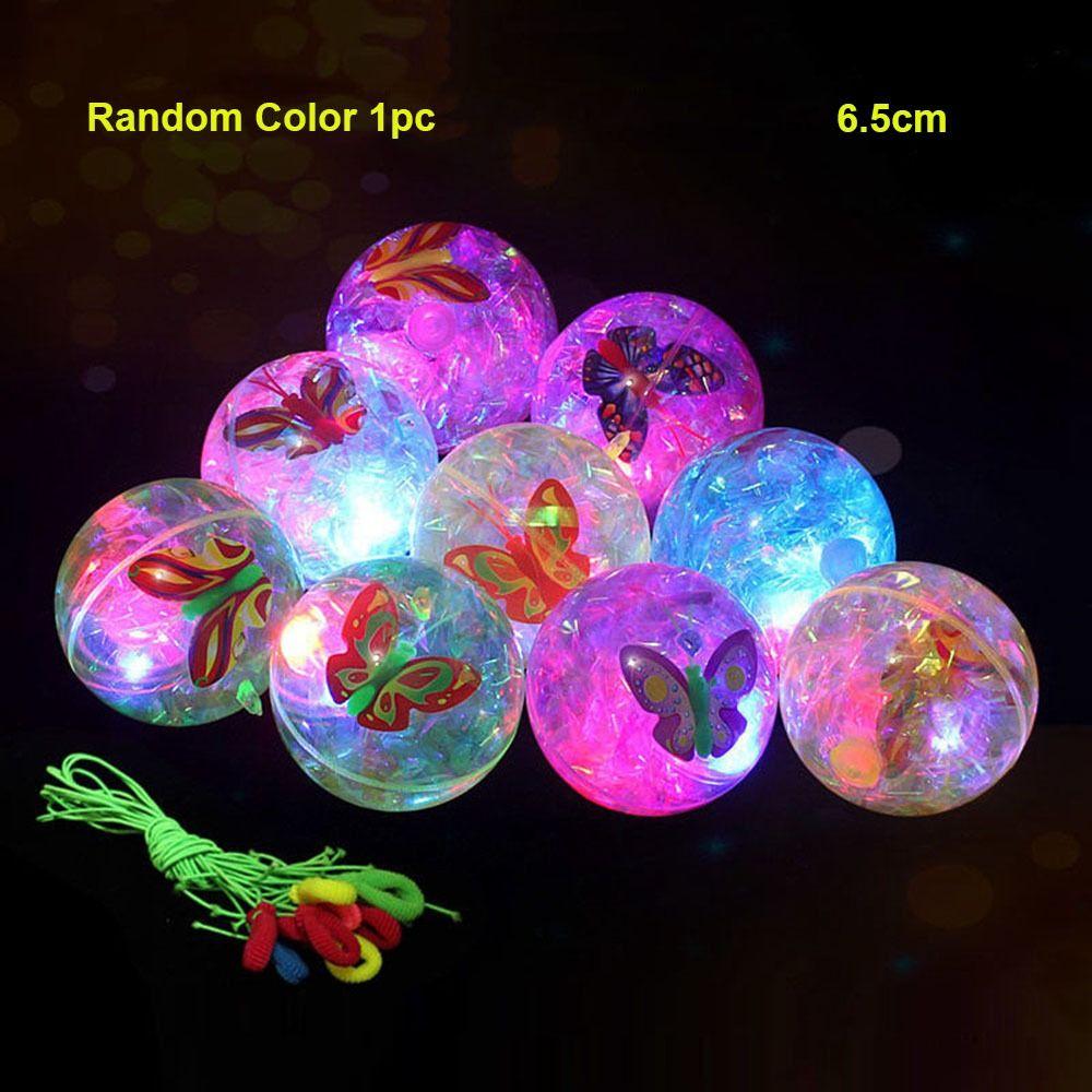 Multistyles Flash Jumping Ball Interactive Glowing Bouncy Ball Cute LED Glitter Elastic Ball
