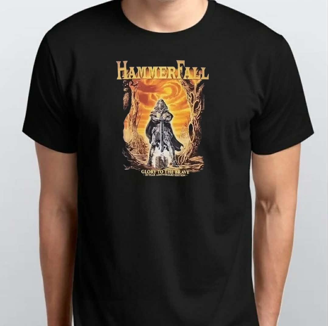 HAMMERFALL Band Logo Graphic Unisex T-SHIRT S M L XL XXL 3 4 XL Black S разноцветный