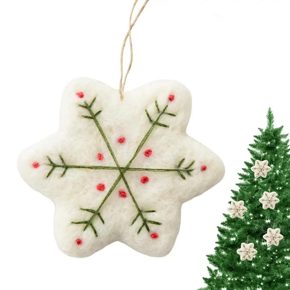 Christmas Tree Heart Snowflake Tree Ornament Xmas Tree Hanging Pendant Festive Holiday Decorations