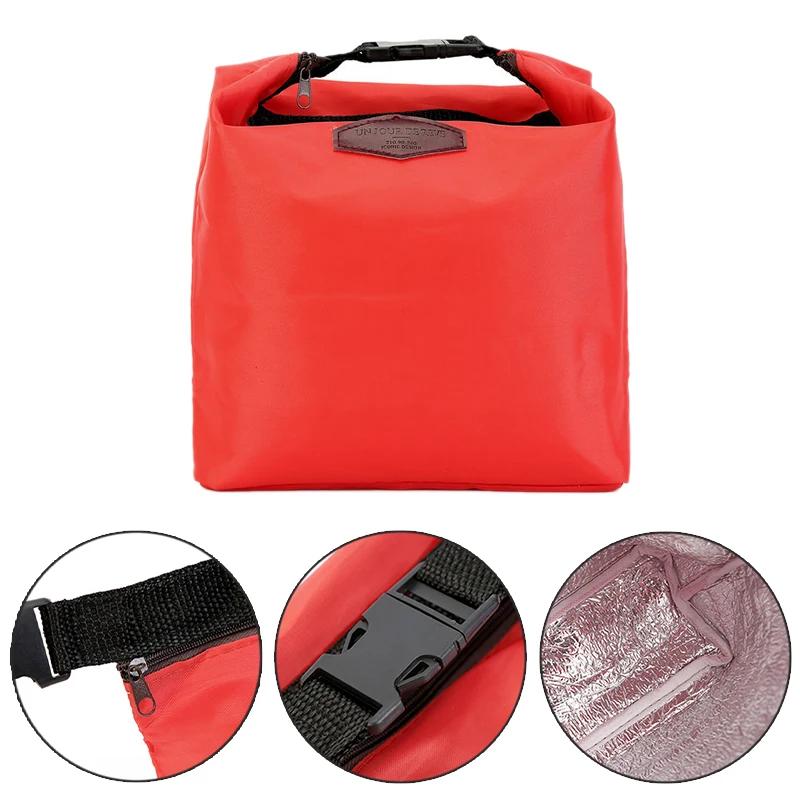 1pc Oxford Cloth Thermal Insulated Lunch Bag Portable Cooler Lunch Box Food Storage Bag For Picnic Bento Container