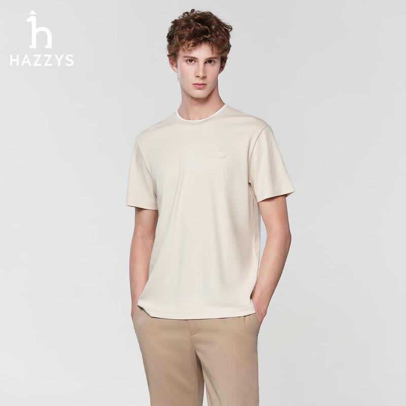 HAZZYS Men s Cotton-Silk Blend Crew Neck Short Sleeve T-Shirt XL
