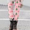 Women's Christmas Print Slim Fit Elastic Yoga Casual Pants