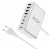 500W Gallium Nitride 8-Port Desktop Charger with 6 USB-C and 2 USB-A Ports