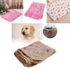 Cozy Cute Pet Small Large Paw Print Dog Puppy Fleece Soft Blanket For Comfort