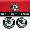 2025 Neues Auto Hinten Vorne Emblem Kofferraum Abzeichen Aufkleber für Skoda Kodiaq Karoq 2 A7 Tour VRS Superb Octavia Yeti Fabia 1 Rapid Access