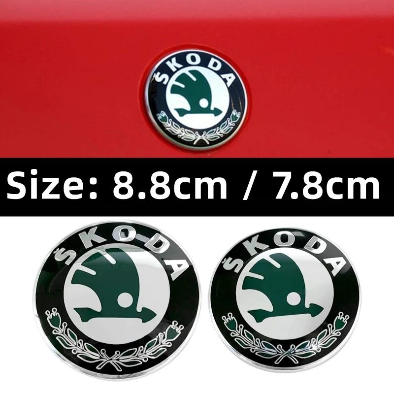 2025 Neues Auto Hinten Vorne Emblem Kofferraum Abzeichen Aufkleber für Skoda Kodiaq Karoq 2 A7 Tour VRS Superb Octavia Yeti Fabia 1 Rapid Access