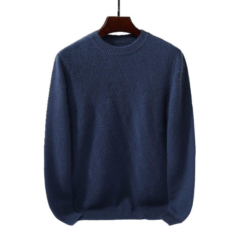 Seat knitted cashmere sweater thickened crew neck knitted sweater youth sweater new cashmere sweater men's