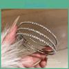 Fashion Adjustable Multilayer Diamond Bracelet With Geometric Design For Women