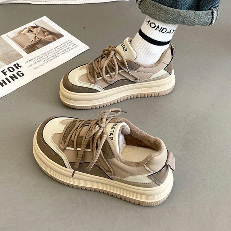 WTEMPO Brand Ins Style Trendy Niche Dicke Unterseite Big Head Schuhe Retro Peplum Atmungsaktive Anti-Geruch Anti-Rutsch Tragbare Low-Top Sneakers