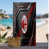 Prosop de Plajă Imprimat AC Milan Uscare Rapidă Moale Portabil Mare Dreptunghiular Pătură de Plajă pentru Călătorii Piscină