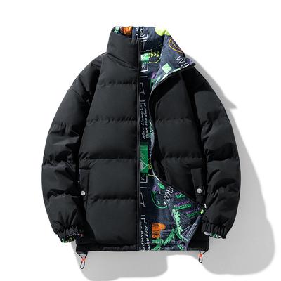 Double-sided Wear Men's Winter Warm Padded Coat Coat Loose Fashion Brand Student Couple with Padded Jacket