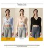 2024 Spring Women's Crisscross Yoga Top - Sexy Long Sleeve Solid Color Fitness T-Shirt