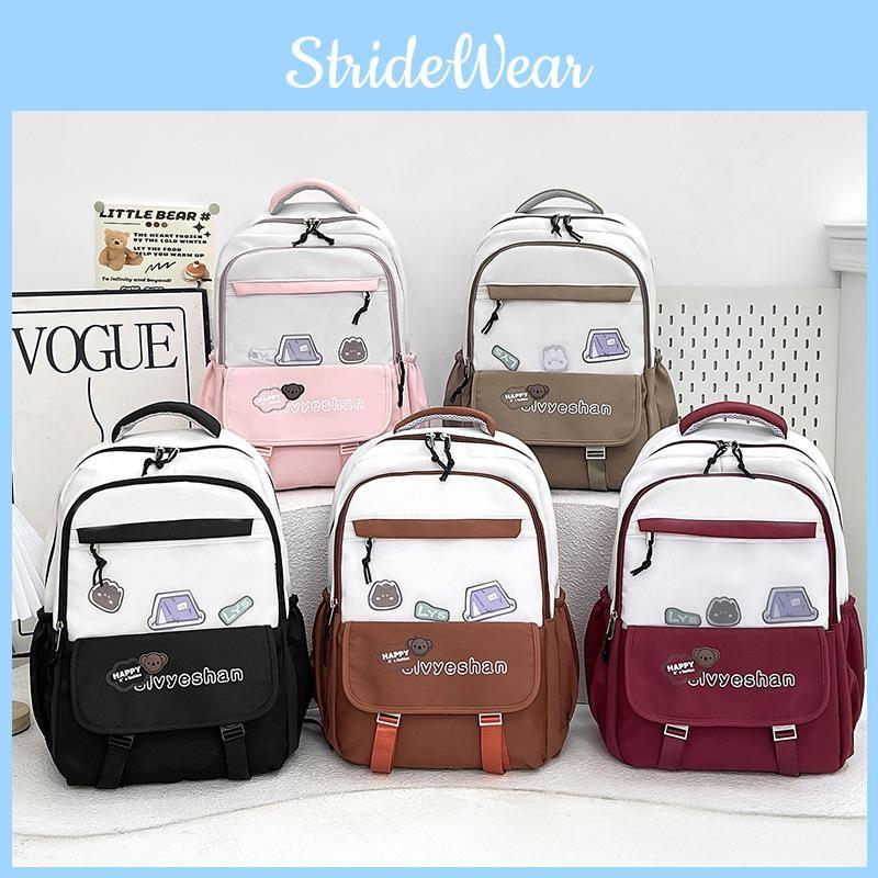 Simple Capacity Large Backpack With Bear And Letter Print Design Daily For