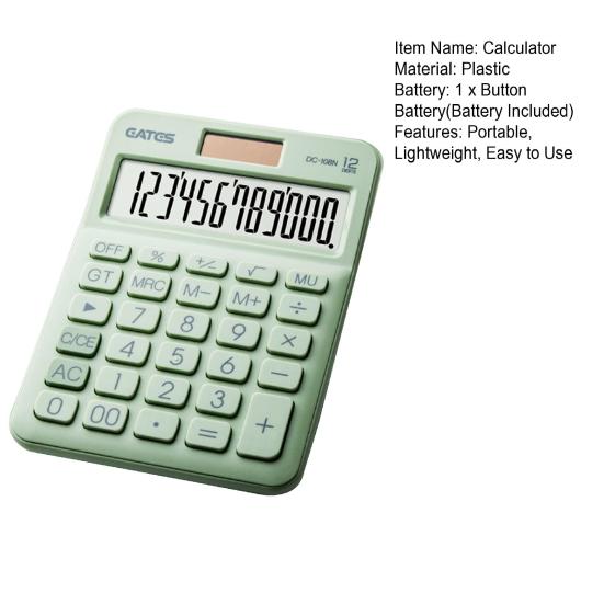 Desktop Calculator with Big Buttons Large Display Screen Dual Power Source Battery Powered Portable Calculator