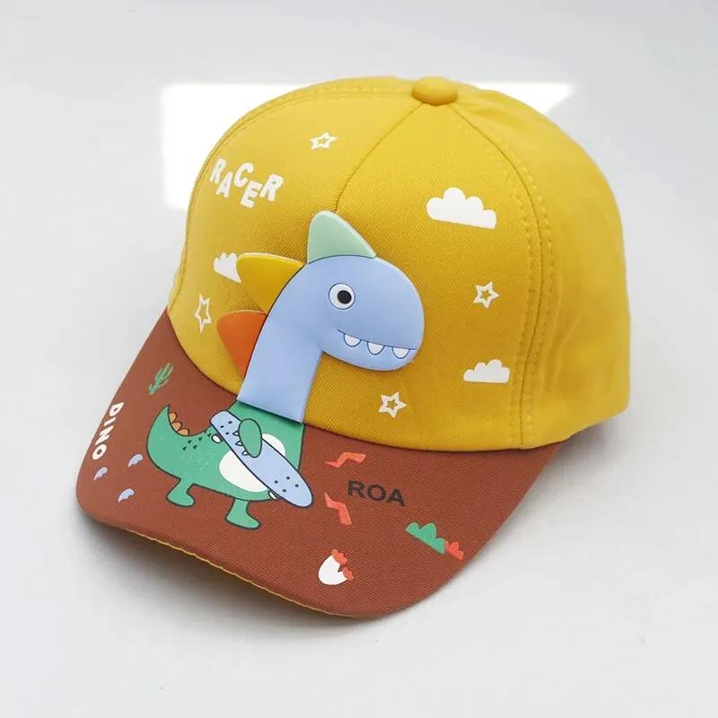 Cartoon Dinosaur Baby Baseball Hat Casual Adjustable Boy Girl Peaked Cap Outdoor Sun Visors Toddler Bonnet