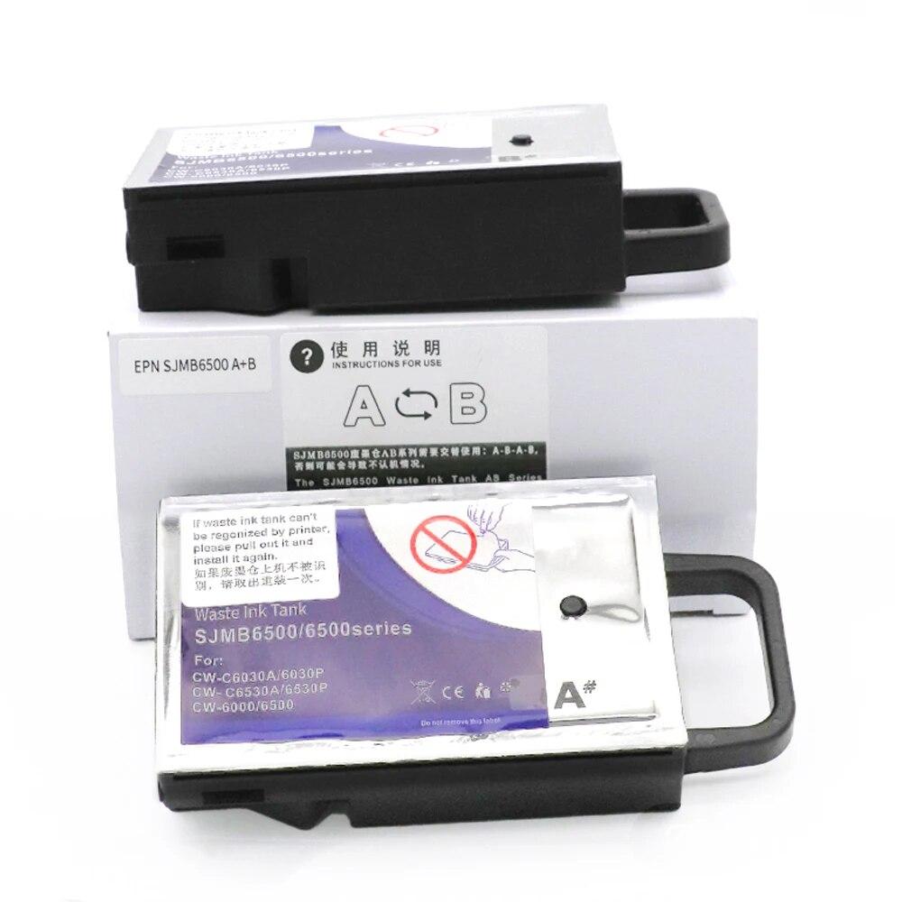 NOVA caixa de manutenção SJMB6500 SJMB6000 para impressora EPSON ColorWorks CW-C6030A C6030P C6530A C6530B Tanque de manutenção A+Bmodelo 1 conjunto