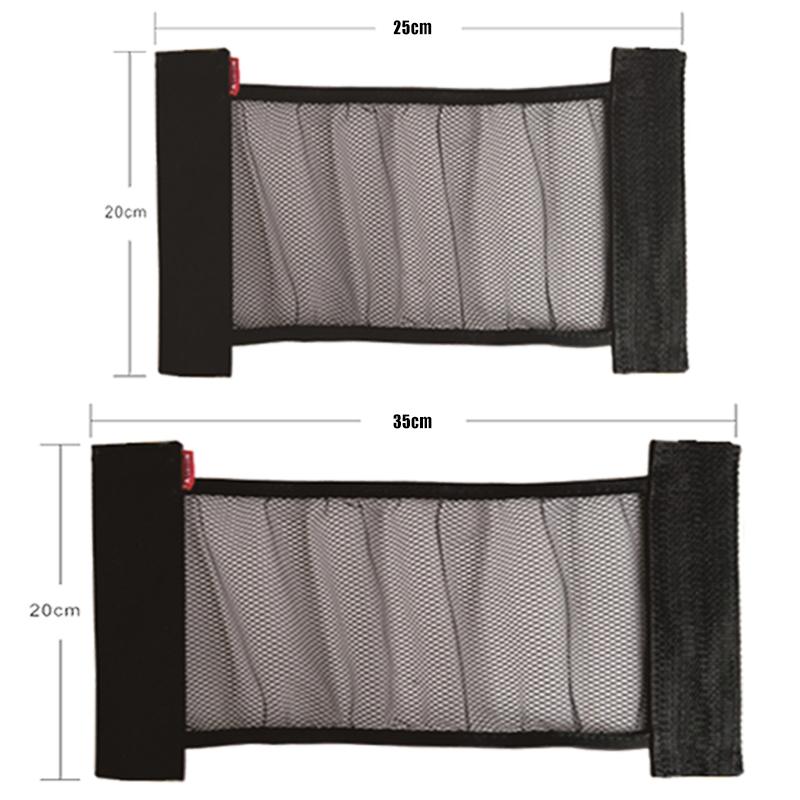 Car Trunk Elastic Mesh Storage Net Fixed Straps Auto Interior Accessories Car Seat Back Fixing Bag Elastic String Net Organizers