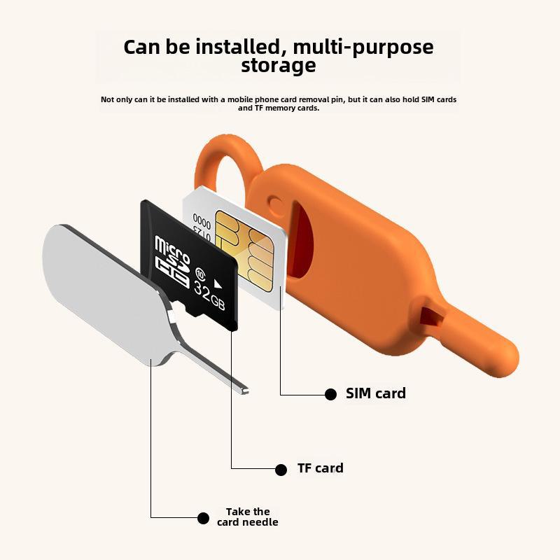 Set di Strumenti per Scheda SIM Anti-Smarrimento per Telefono con Faccina Sorridente e Portachiavi