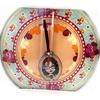 Lili Petrol [M3366] - Wall Clock 'Lili Petrol' Orange Green (Jude) - 30 Cm