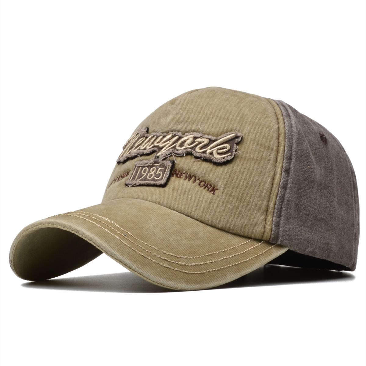 

NORTHWOOD вышитые бейсболки NEW YORK 1985 Letter для мужчин и женщин, кепка для папы, солнцезащитная дышащая хлопковая кепка в стиле хип-хоп 56-60 cm хаки
