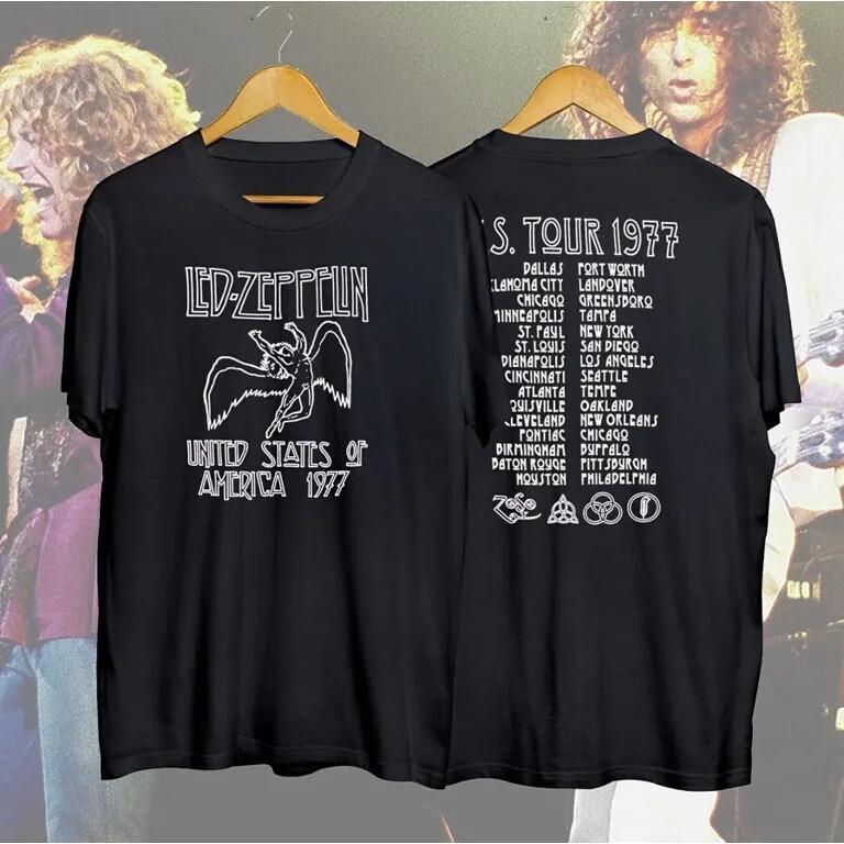 Led Zeppelin 1977 American Tour T-shirt S5XL Unisex VN4206 S