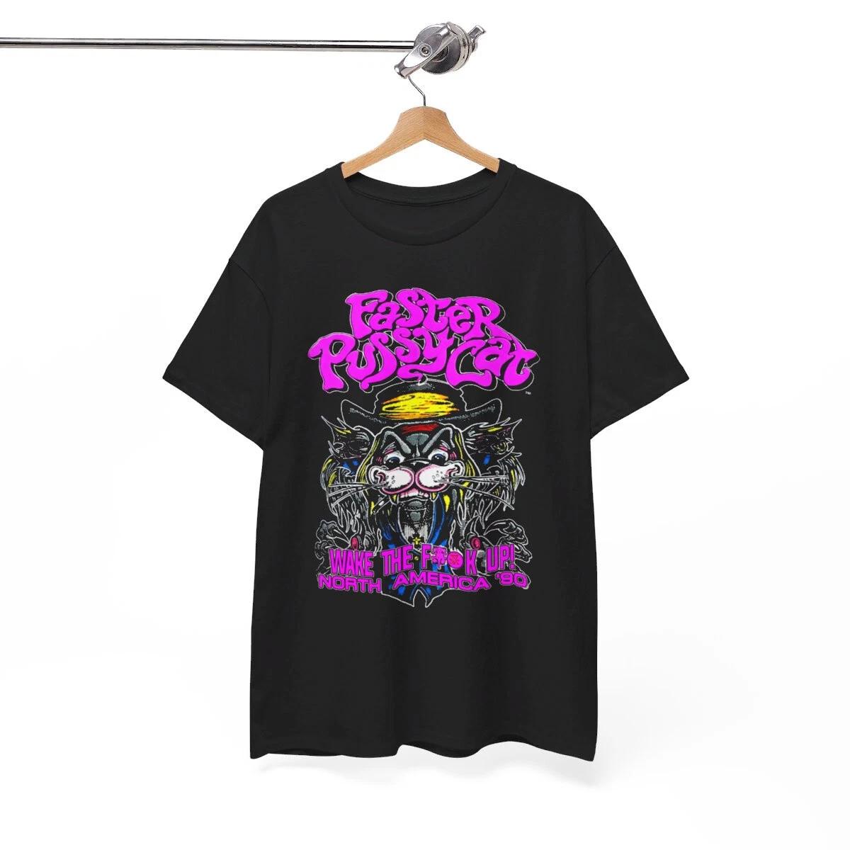 

Faster Pussycat Glam Metal 90 s Tour Vintage Design Tee Band T shirt Size XL M