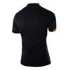 Camiseta Masculina Manga Curta Gola Meia Alta Estampada Costura Verão Corrida Compressão Streetwear