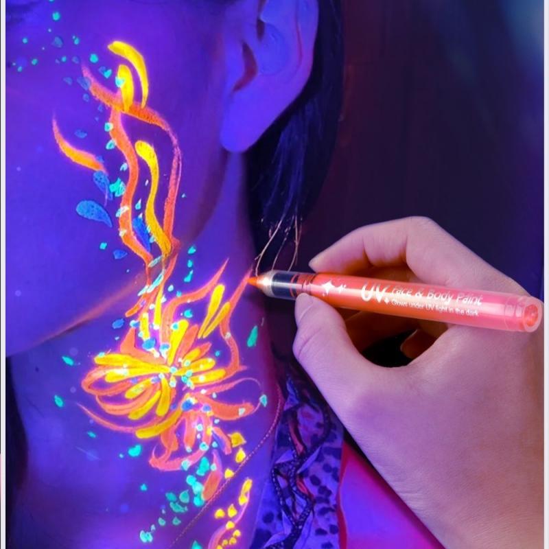 1/8Cs Student Children Creative Painting Fluorescent Marker Pen Colorful Luminous Pen Human Face Paint Pen