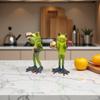 Couple Frog Statue Creative Frog Painter Fashionable Outdoor Vacation Frog Resin Sculpture Home Interior Desktop Decoration
