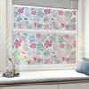 Colorful Bird Leaves Electrostatic Stickers for Window Displays Glass Sticker Double-sided Printing Visible