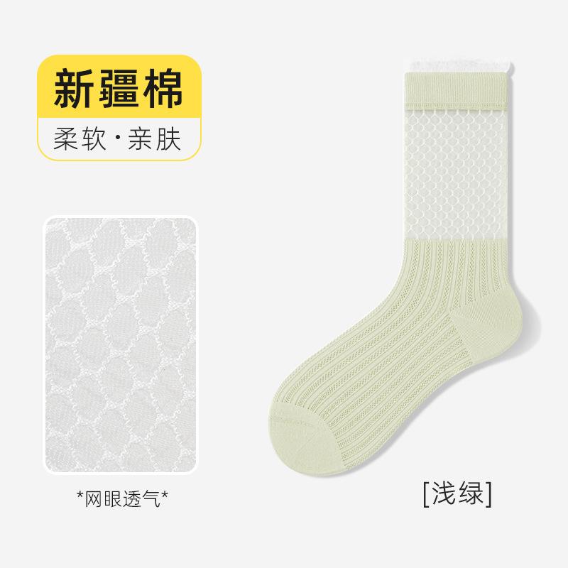 Socks Summer Hollow Mesh Breathable Socks Thin Cotton Socks Ballet Academy Wind Lace Stacking Socks