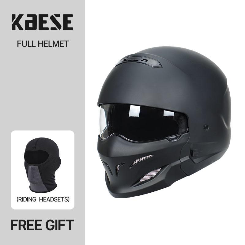 DOT Certified Scorpion Helmet Combination Helmet Motorcycle Retro Helmet Unisex Motorcycle Multi-Purpose Half Helmet Four Season