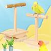 Wooden Bird Perches Stand Parrots Swing Toy with NonSlip Rubber Sticker for Budgies and Cockatiels